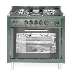 5-burner gas cooker with convection electric oven HENDI 229187