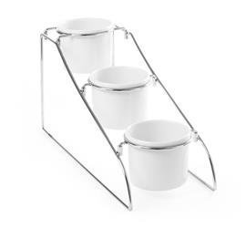 Buffet stand with 1L melamine containers - set; stand + 3x1L - HENDI 561935