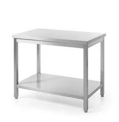 Central work table with shelf - bolted, with dimensions. 1400x600x850 mm HENDI 811535