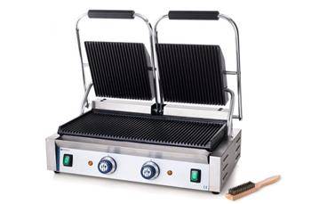 Double contact grill - fluted top and bottom HENDI 263709