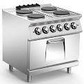 Electric core with 4 round fields
heating 4 x 2.6 kW Ø 220 mm, with
electric oven
