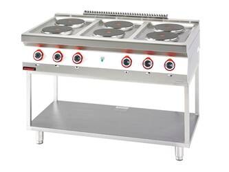 Electric kitchen 6 round plates 6x2,6kW on a frame base 700.KE-6.T Kromet