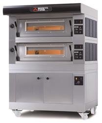 Electric multilevel pizza ovens AMALFI B single chamber oven with hood and base