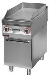 Electric smooth chrome grill plate 450 mm 6,0kW on closed cabinet base 900.PBE-450G.S.D Kromet