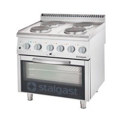 Electric stove, 4-burner with electric oven, 10.4+7 kW 9715000 STALGAST
