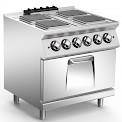 Electric stove 4 x 2,6 kW 220x220 mm
with square hotplates and oven
convection oven 4,2 kW