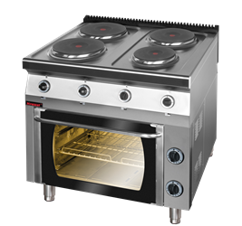 Electric stove with a thermo oven 700.KE-4/PE-1T Kromet