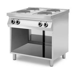Electric stoves 4 plates on a base with three sides closed or with an electric oven on an open base Grafen 227978 MBM