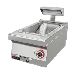 Fries warmer with IR radiant heater on closed cabinet base 700.PF-1p.S.D Kromet