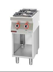 Gas cooker 2-burner on open cabinet base 700.KG-2.S Kromet