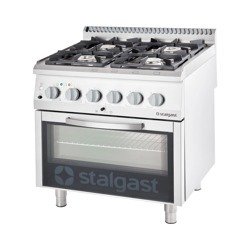 Gas cooker, 4-burner with gas oven, 24+5 kW, G20 9710310 STALGAST