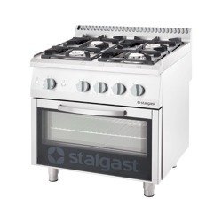 Gas cooker, 4-burner with gas oven, 24+5 kW, G30 9710330 STALGAST