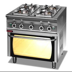 Gas cooker with gas oven 1x2.5kW + 3x3.5kW + 4.5 kW (oven) 000.KG-4s/PG-1 Kromet