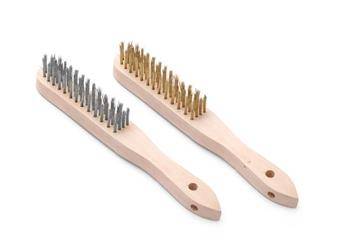 Grill brush - set with steel and brass bristles HENDI 525555