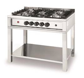 Kitchen Line 5-burner gas cooker on an open base HENDI 225806