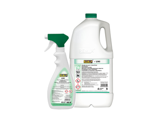 Liquid for disinfecting cleaning of surfaces, devices and equipment REMIX UNI 3L