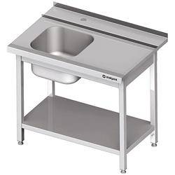 Loading table(P) 1 compartment. with shelf for dishwasher SILANOS 1200x730x900 mm welded STALGAST MEBLE 982407120S