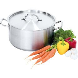 Low pot with lid, steel, O 320 mm, V 12.9 l 013322 STALGAST