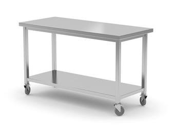 Mobile table with shelf - bolted, with dimensions. 1200x600x850 mm HENDI 815793