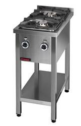 Open base 2-burner gas cooker 1x4.5kW + 1x7.5kW 000.KG-2L Kromet