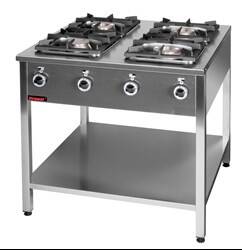 Open base 4-burner gas cooker 1x4.5kW + 1x7.5kW + 2x9.0kW 000.KG-4L Kromet