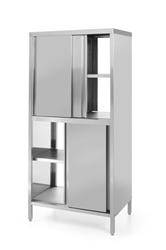 Pass-through cabinet with sliding doors - bolted, with dimensions. 1000x600x HENDI 811108