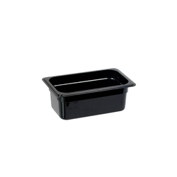 Polycarbonate container, black, GN 1/4, H 100 mm STALGAST 154102