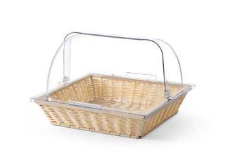Polyirattan bread basket with rolltop 2/3 lid, 365x335x245 m HENDI 426968