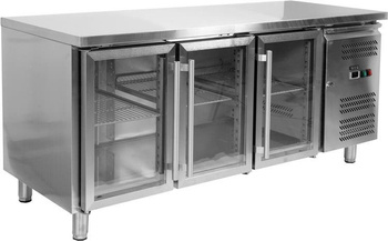 REFRIGERATED TABLE 417L 3 DOOR GLAZED | YG-05257
