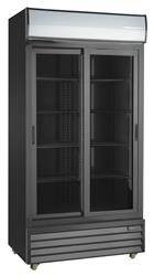 RQ1100SL-BLACK glazed refrigerated cabinet | 1000l | sliding door | black (SD1001SL)