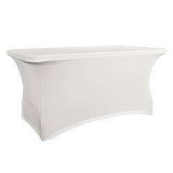 Rectangular table length. 182,9 cm with white cover TOM-GAST code: V-STP180PB