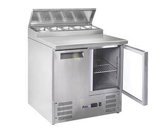 Refrigerated 2-door table with extension HENDI 236222