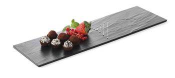 Serving plate made of melamine- imitation slate, with dimensions. 530x325x7m HENDI 561362