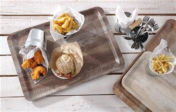 Serving tray, oak with wood print - 330x430 mm HENDI 508879