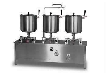 Set of three electric tilting boilers (capacity 3x30 l) ZE-6