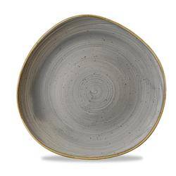 Shallow plate with organic shape Peppercorn Grey 210mm Churchill | SPGSOG81