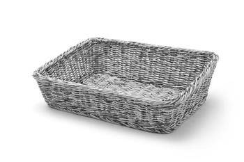 Slanted rectangular basket grey melange 400x300x(H)120mm HENDI 426661