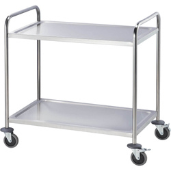 Stainless steel waiter's cart, 2-shelf STALGAST 661022