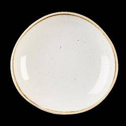 Stonecast Barley White 253mm organic shaped bowl Churchill | SWHSOGB11