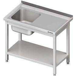 Table with 1-bowl sink.(L),with shelf 1000x600x850 mm bolted STALGAST MEBLE 980706100