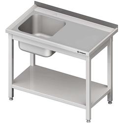 Table with 1-bowl sink.(L),with shelf 1000x700x850 mm bolted STALGAST MEBLE 980707100