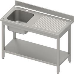 Table with 1-bowl sink.(L),with shelf 1800x700x850 mm welded, pressed top, canned edge 100x15x10 STALGAST MEBLE 984477180S