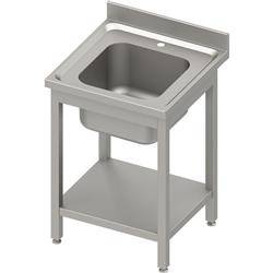 Table with 1-bowl sink.(L),with shelf 700x600x850 mm bolted, pressed top, canned edge 100x15x10 STALGAST MEBLE 984476070