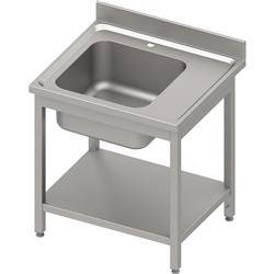 Table with 1-bowl sink.(L),with shelf 800x600x850 mm welded, pressed top, canned edge 100x15x10 STALGAST MEBLE 984476080S