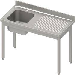 Table with 1-bowl sink.(L),without shelf 1000x700x850 mm welded, pressed top, canned edge 100x15x10 STALGAST MEBLE 984437100S