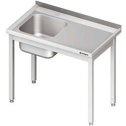 Table with 1-bowl sink.(L),without shelf 1100x600x850 mm bolted STALGAST MEBLE 980666110