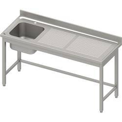 Table with 1-bowl sink.(L),without shelf 1500x700x850 mm, pressed top, canned edge 100x15x10 STALGAST MEBLE 984447150