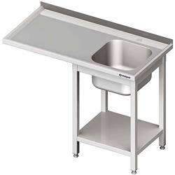 Table with 1-bowl sink.(P) and space for refrigerator or dishwasher 1200x600x900 mm bolted STALGAST MEBLE 980956120