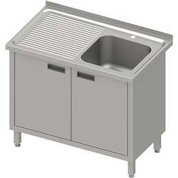 Table with 1-bowl sink.(P),hinged door 1400x700x850 mm, pressed top STALGAST MEBLE 983867140