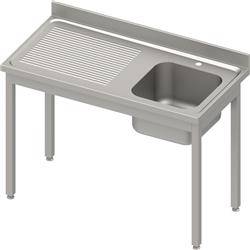 Table with 1-bowl sink.(P),without shelf 1100x600x850 mm welded, pressed top, canned edge 100x15x10 STALGAST MEBLE 984416110S